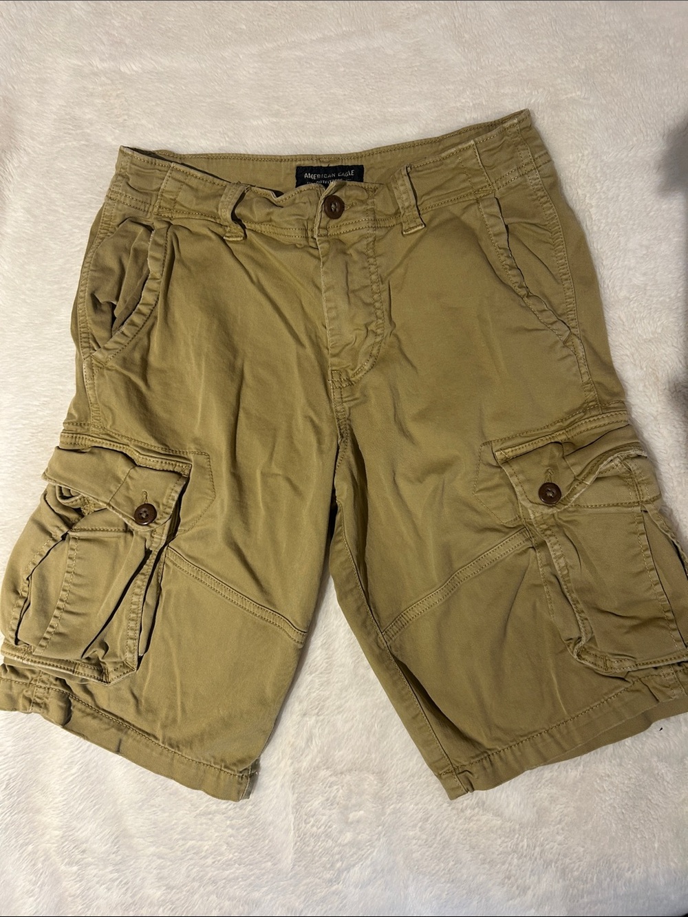 American Eagle Outfitters Olive Cargo Shorts - Men's